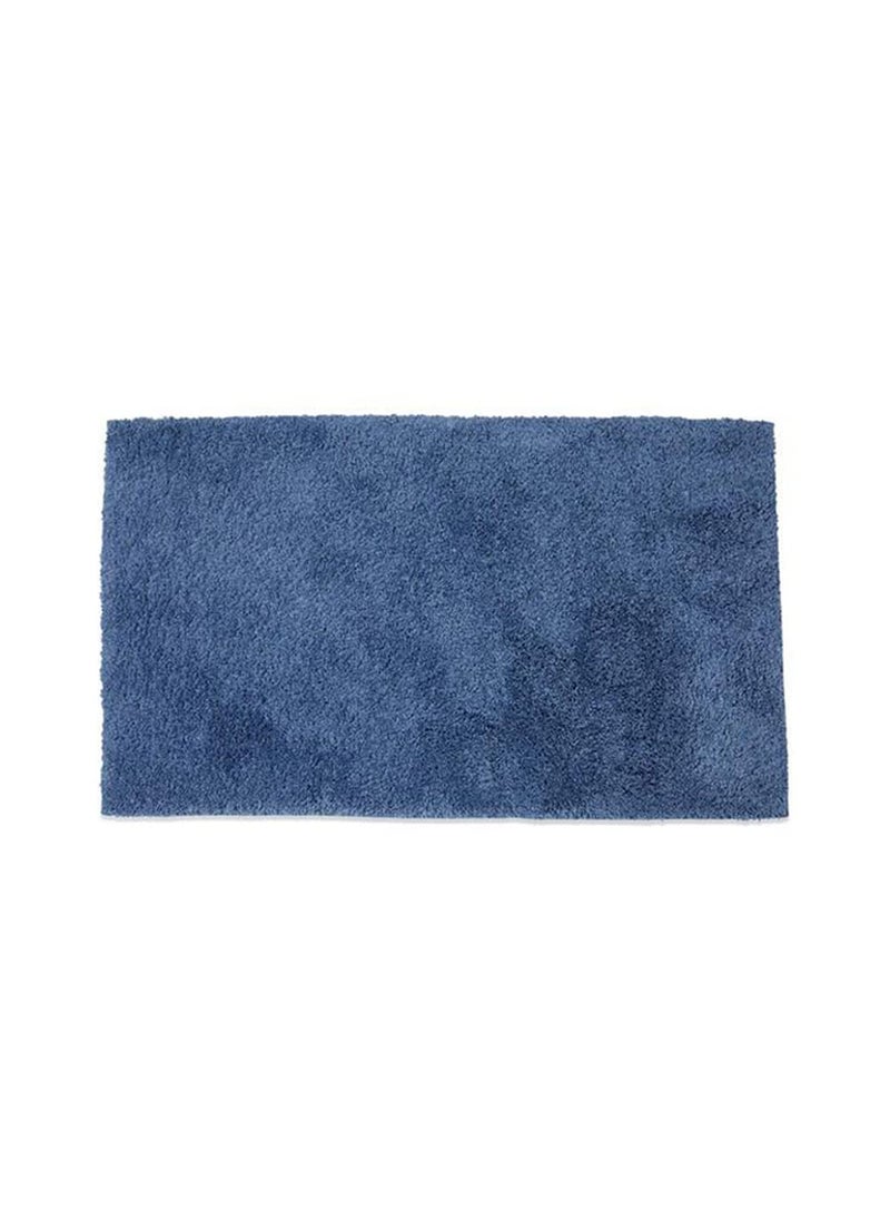 SPACES Spaces Solid Dobby Drylon 2355 GSM Anti Skid Bath Mat (Free Size,Blue)  - Image 3