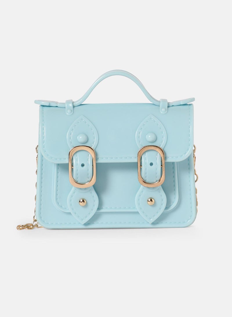 Haute Sauce Solid Magnet Lock Regular Acrylic Hand Bag For Women  - Image 1