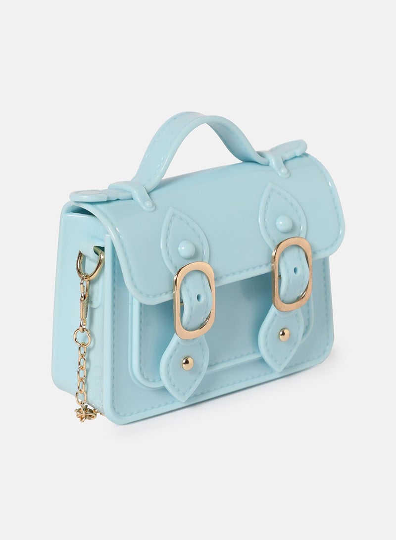 Haute Sauce Solid Magnet Lock Regular Acrylic Hand Bag For Women  - Image 4