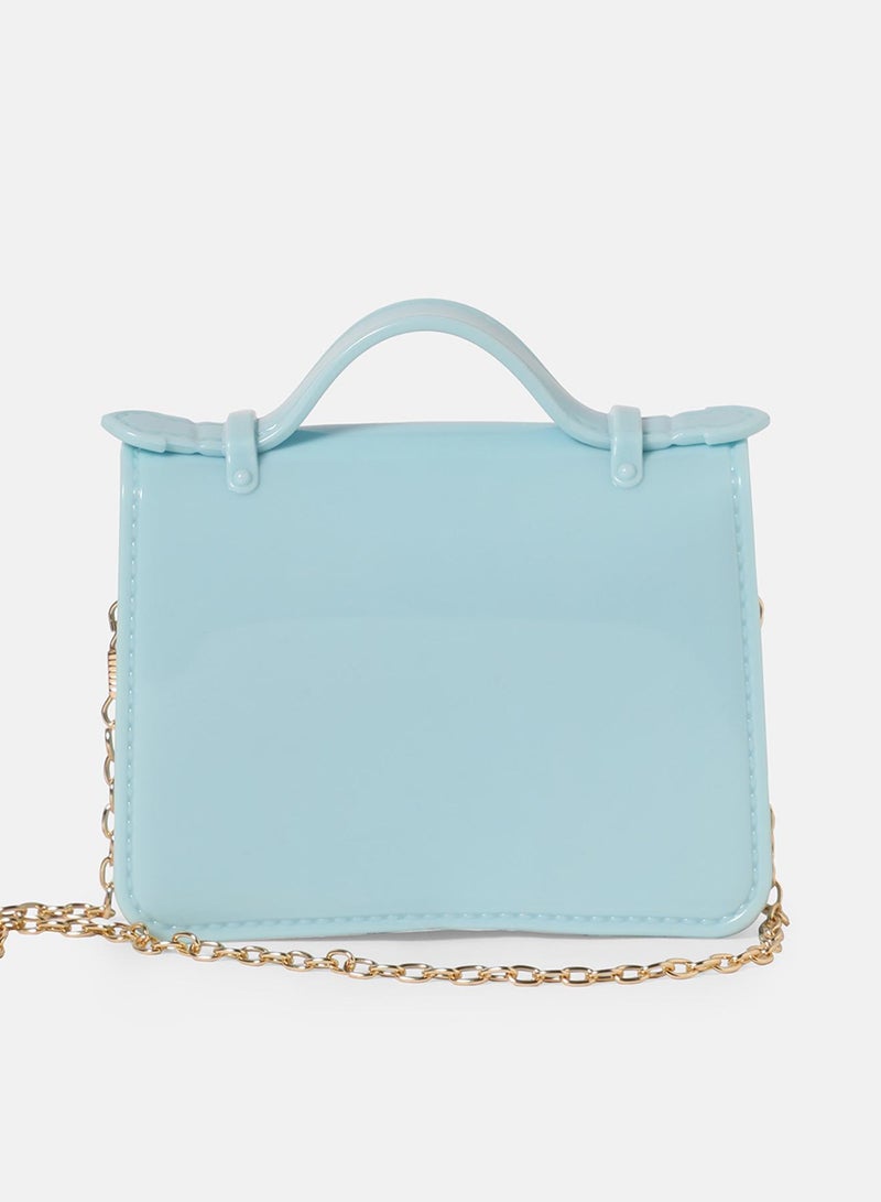 Haute Sauce Solid Magnet Lock Regular Acrylic Hand Bag For Women  - Image 3