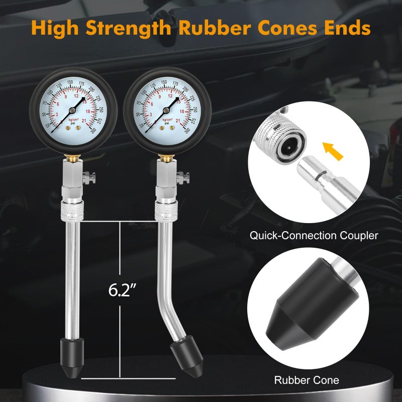 BETOOLL مجموعة أدوات قياس ضغط أسطوانة محرك البنزين BETOOLL HW0130 8 قطع - Image 4