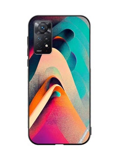 Protective Case Cover For Xiaomi Redmi Note 11E Pro Abstract Waves Lines Design Multicolour