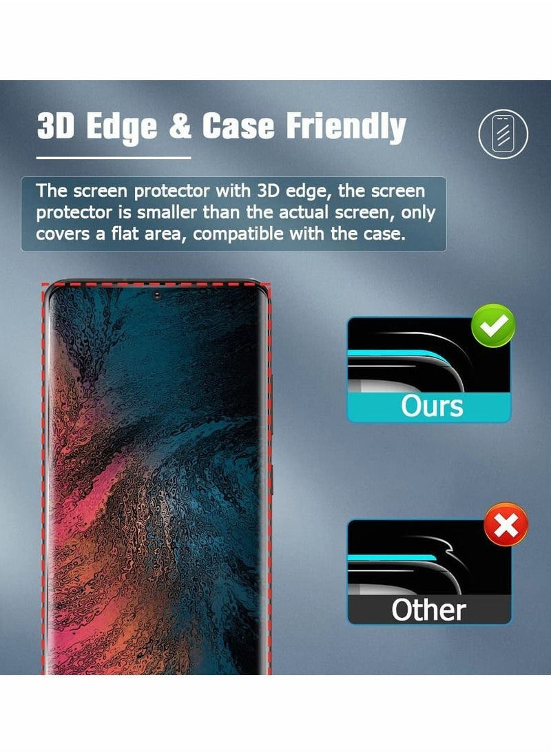 SYOSI - Galaxy S21 Ultra Screen Protector with Camera Protector, 9H Tempered Glass Scratch Resistant Ultrasonic Fingerprint Support, 3D HD Curved for Samsung Galaxy S21 Ultra 6.8" Screen Protector - Image 1