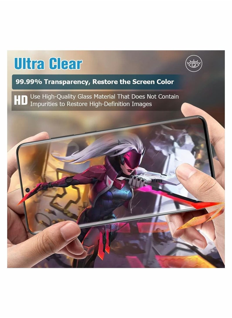 SYOSI - Galaxy S21 Ultra Screen Protector with Camera Protector, 9H Tempered Glass Scratch Resistant Ultrasonic Fingerprint Support, 3D HD Curved for Samsung Galaxy S21 Ultra 6.8" Screen Protector - Image 1