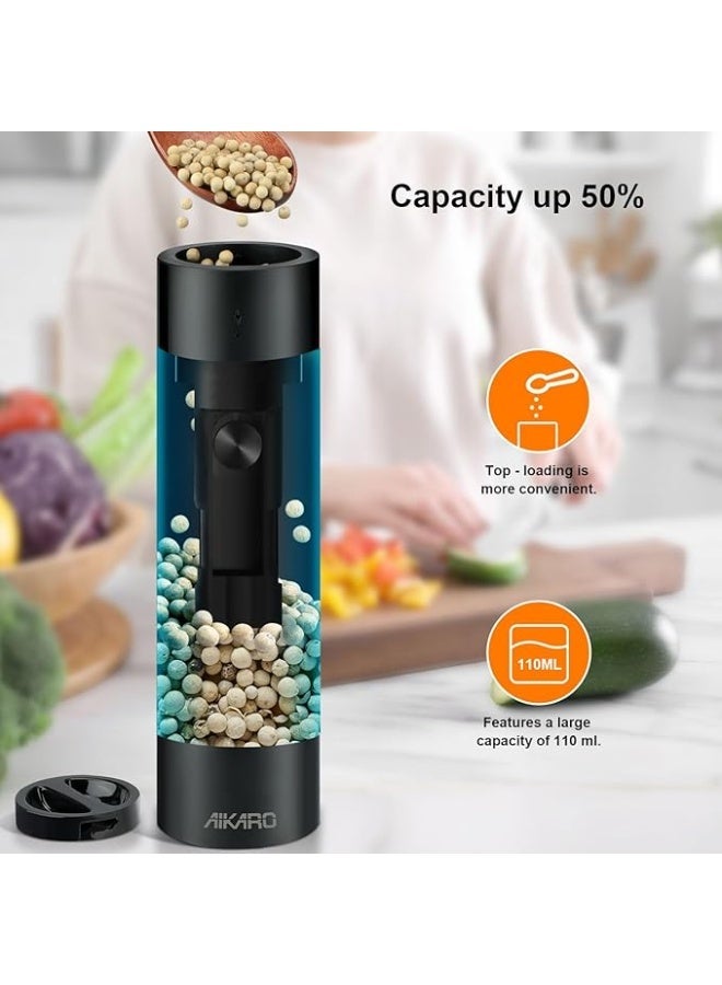 Electric Salt and Pepper Mill Automatic Spice Grinder, Rechargeable (Set) - Image 5