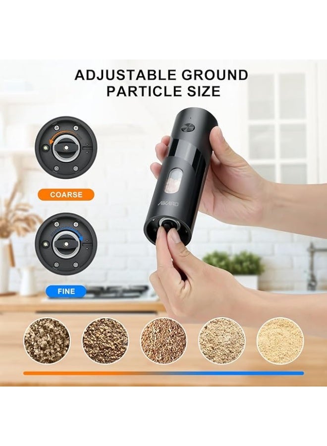 Electric Salt and Pepper Mill Automatic Spice Grinder, Rechargeable (Set) - Image 3