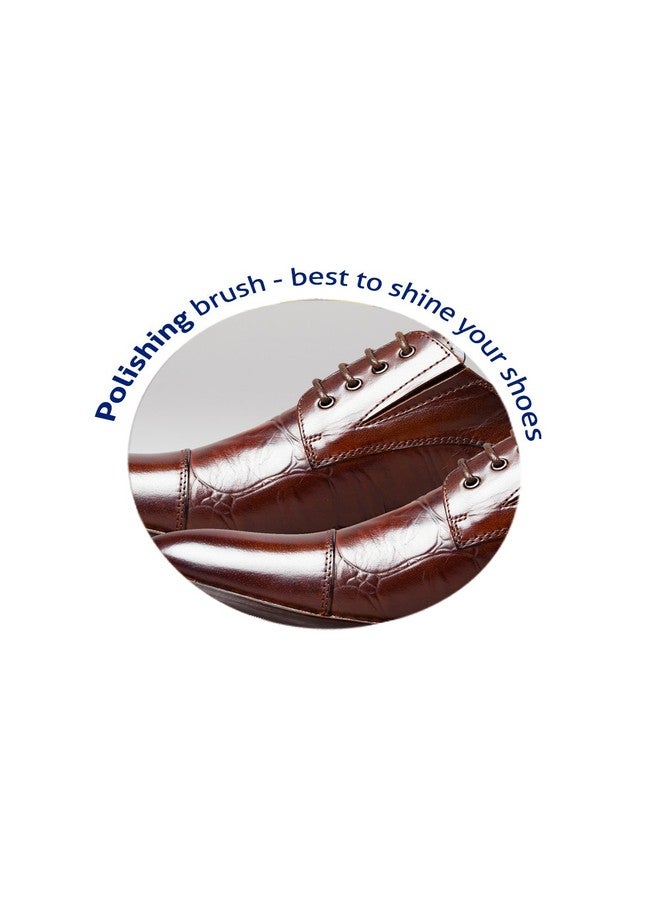 Kaps Shoe Polishing Brush - 100& Horsehair or Synthetic Bristles which Don’t Fall Out - Buff, Polish and Clean Leather Shoes, Boots & Bags (horsehair - 18 cm / 7 inch) - Image 5