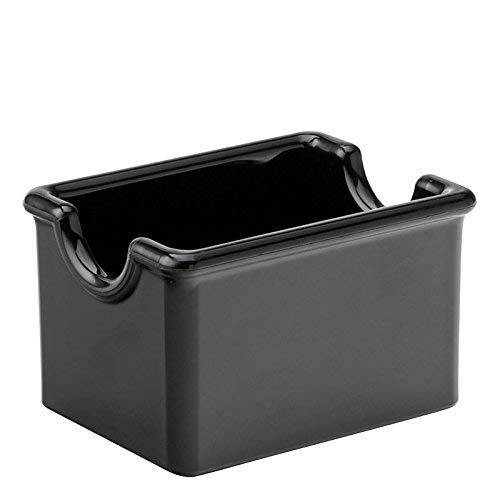 ROYAL Kitchen Royal Kitchen Sugar Packet Holder Caddy Classic Restaurant Quality 20 Packet Capacity (Black)  - Image 1