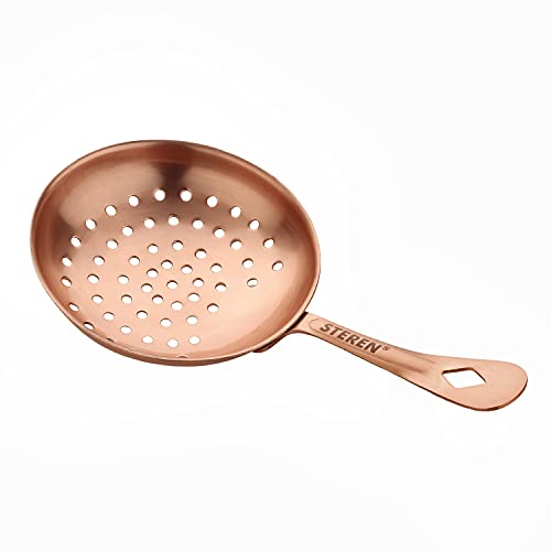 Steren Impex | Stainless Steel Julep Strainer - Copper Plated, Matt - Image 1