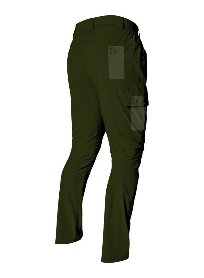 LINLANG EN Men's Lightweight Hiking Cargo Pants Waterproof Quick Dry Travel Climbing Camping Fishing Mens Work Pants Outdoor, Dark Army Green, 36 - Image 1