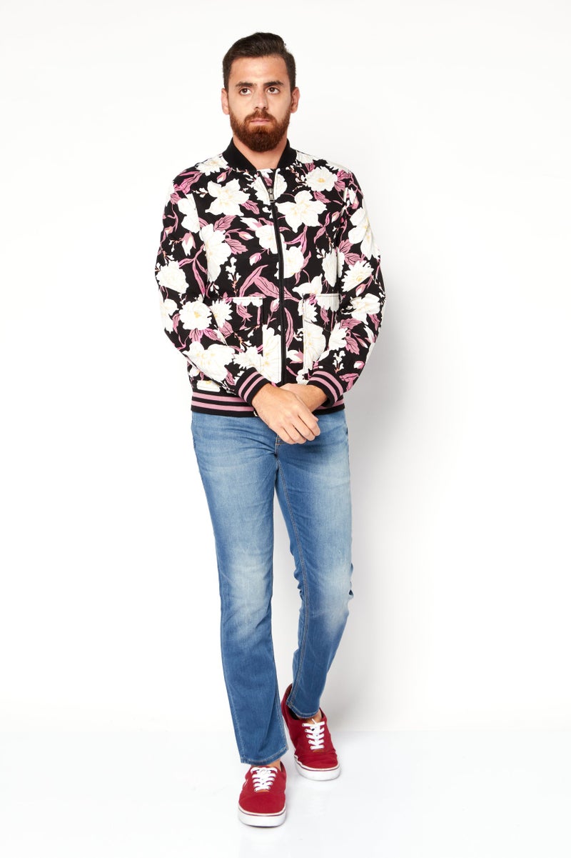 INC Men Floral Print Bomber Jacket, Multicolor - Image 4