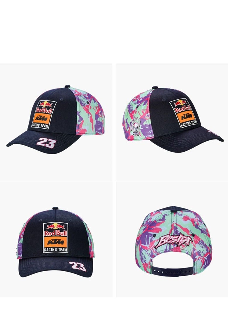Red Bull Racing Team Camouflage Splicing No.23 Racing Fashion Casual Baseball Cap, Unisex Soft Top Comfortable Hat