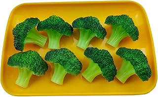 DinQ DinQ Pack of 8 Fake Broccoli Cauliflower Artificial Green Vegetables Simulated Food Plastic Lifelike Salad for Festival  - Image 1