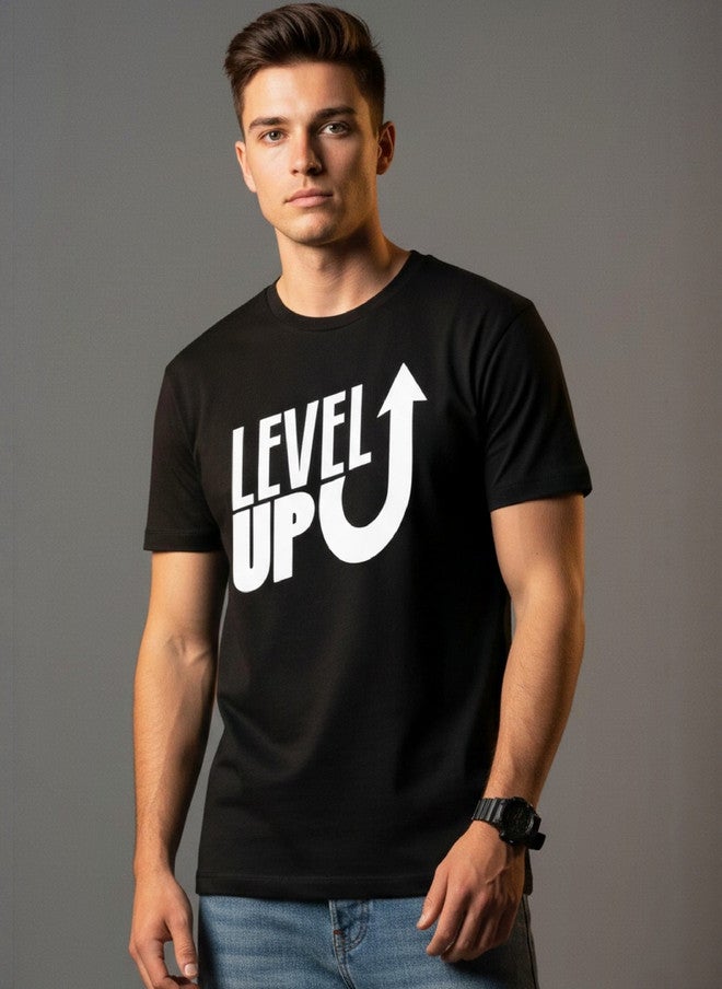 OUTLAWS Men's Typography Printed Round Neck T-Shirt | 100% Pure Cotton | Color Lock Technology | No Shrinkage | Soft & Breathable Casual Wear - Image 4