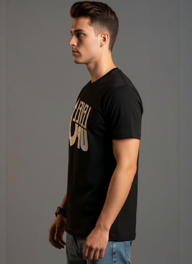 OUTLAWS Men's Typography Printed Round Neck T-Shirt | 100% Pure Cotton | Color Lock Technology | No Shrinkage | Soft & Breathable Casual Wear - Image 5