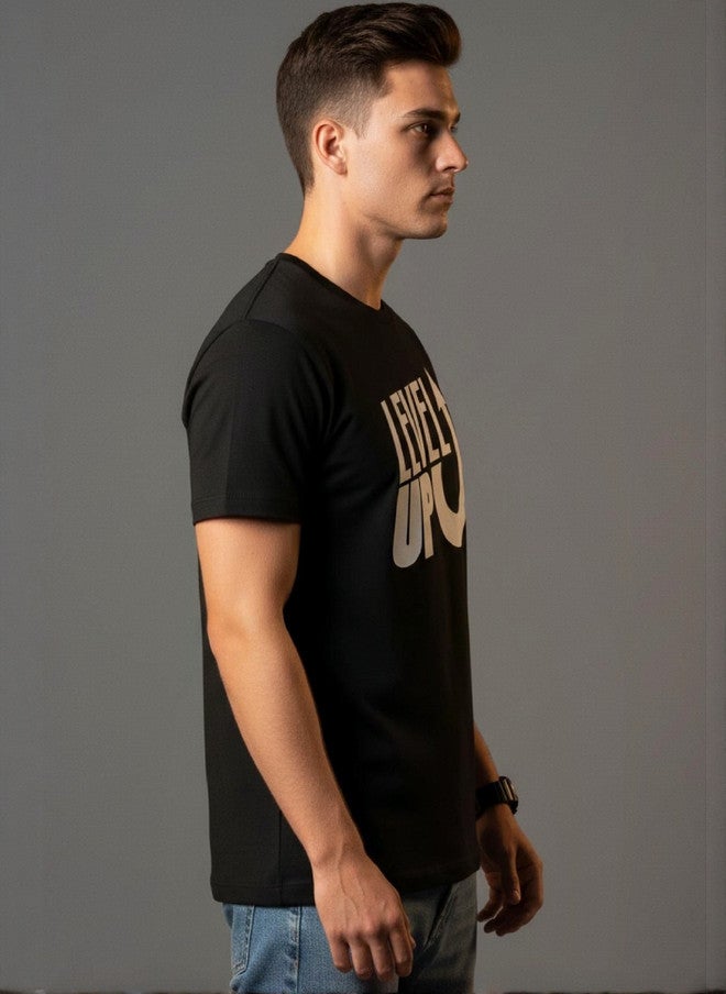 OUTLAWS Men's Typography Printed Round Neck T-Shirt | 100% Pure Cotton | Color Lock Technology | No Shrinkage | Soft & Breathable Casual Wear - Image 3