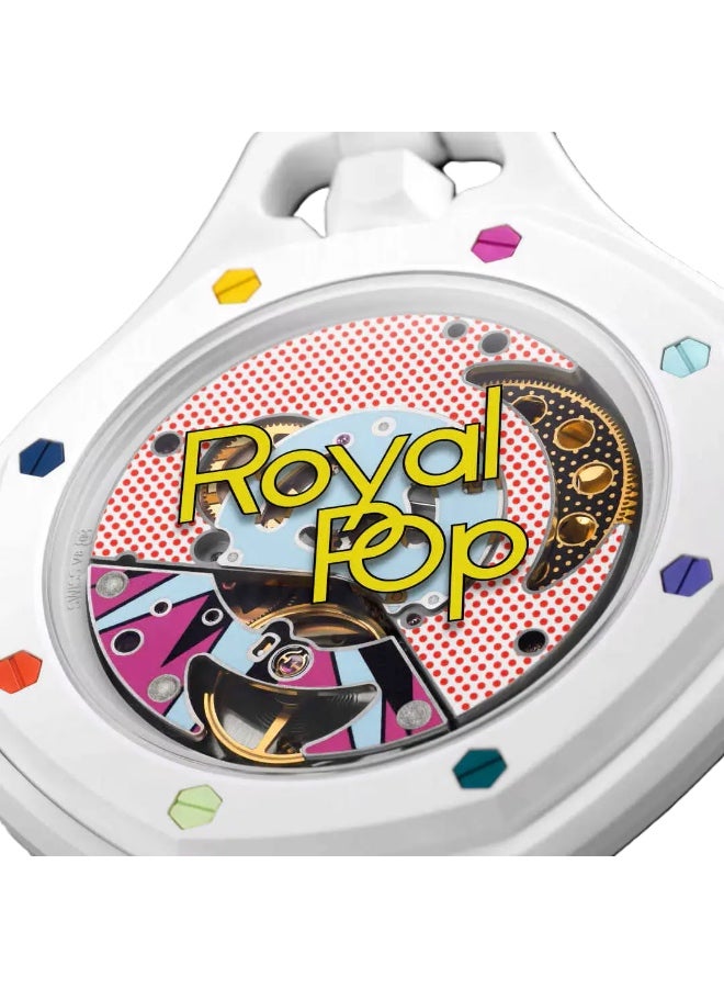 Ap X Swatch Royal Pop Watch Replica - Bioceramic Case Mini Fashion Keychain Watch for Bags, Pocket Watch, Gifts & Everyday Use - Image 4