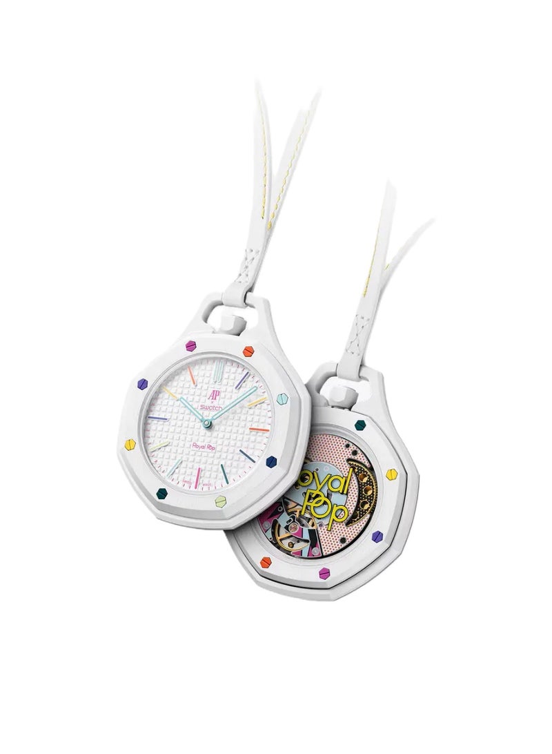 Ap X Swatch Royal Pop Watch Replica - Bioceramic Case Mini Fashion Keychain Watch for Bags, Pocket Watch, Gifts & Everyday Use - Image 1