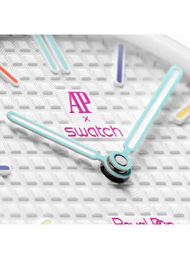 Ap X Swatch Royal Pop Watch Replica - Bioceramic Case Mini Fashion Keychain Watch for Bags, Pocket Watch, Gifts & Everyday Use - Image 3