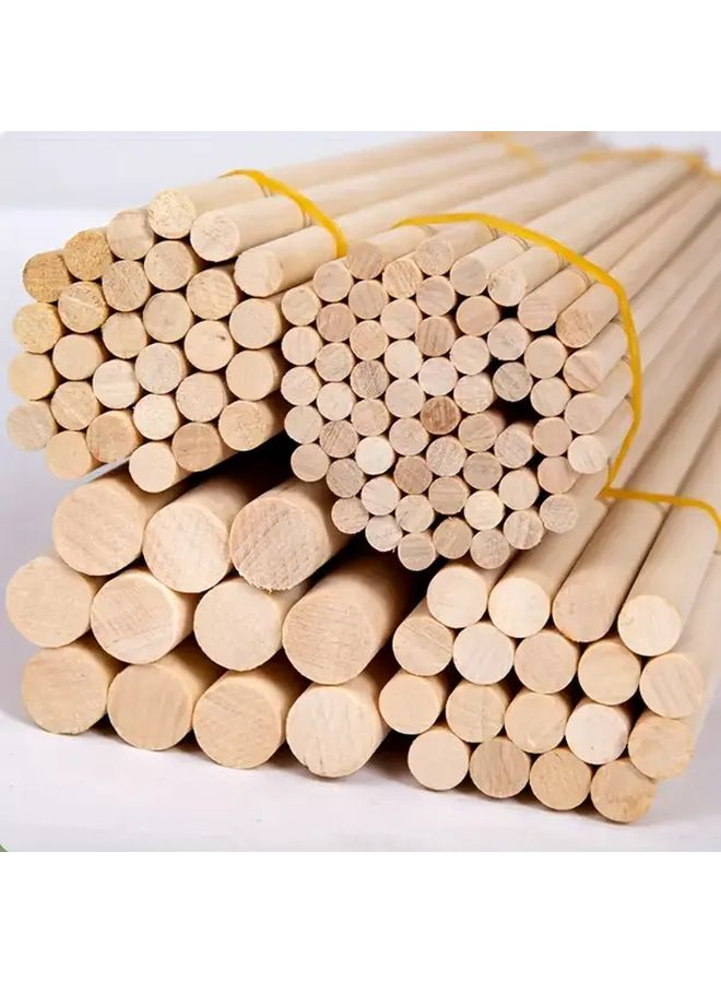 أسياخ دائرية خشبية 15x350 مم 5 قطع لأعمال الحرف اليدوية ونماذج DIY وديكورات الكريسماس - Image 1
