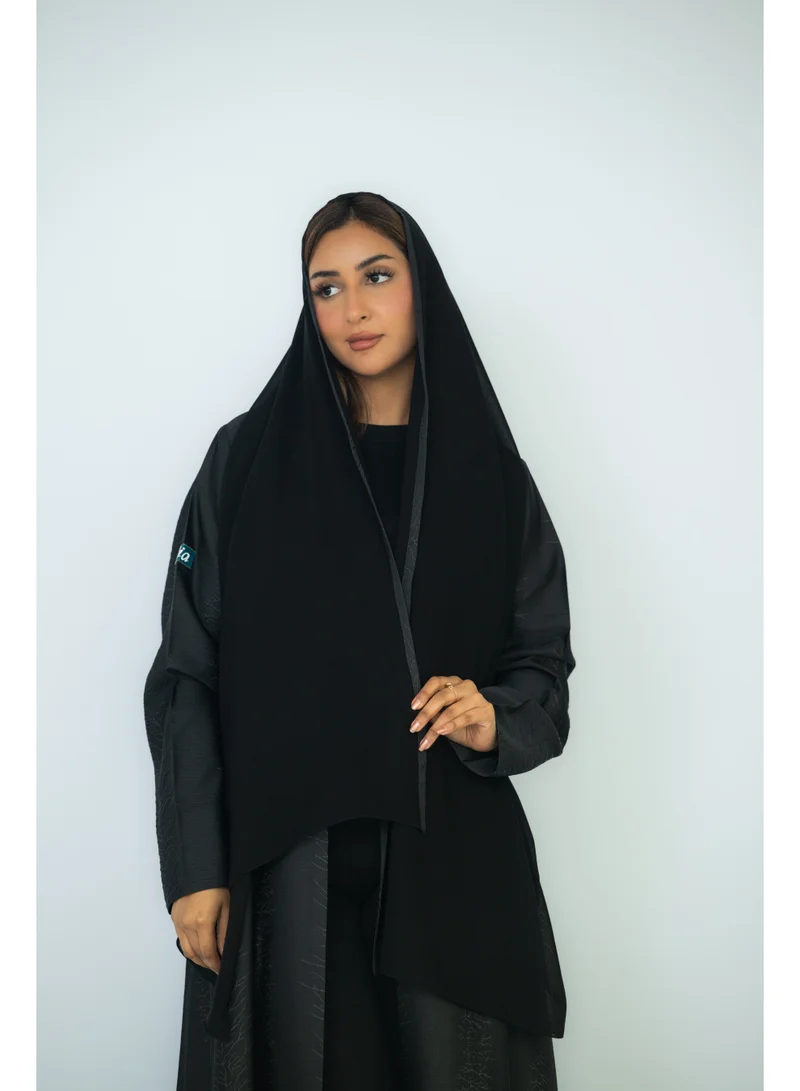 via abaya Royal Branch-Patterned Jacquard Abaya