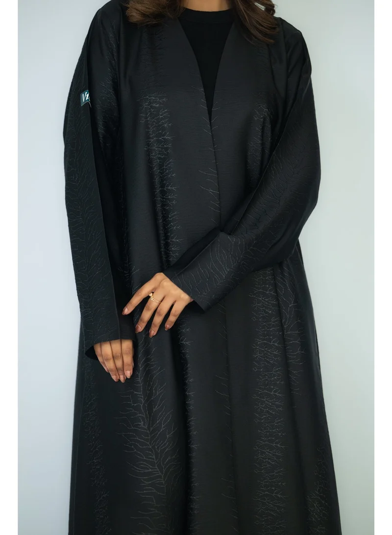 via abaya Royal Branch-Patterned Jacquard Abaya