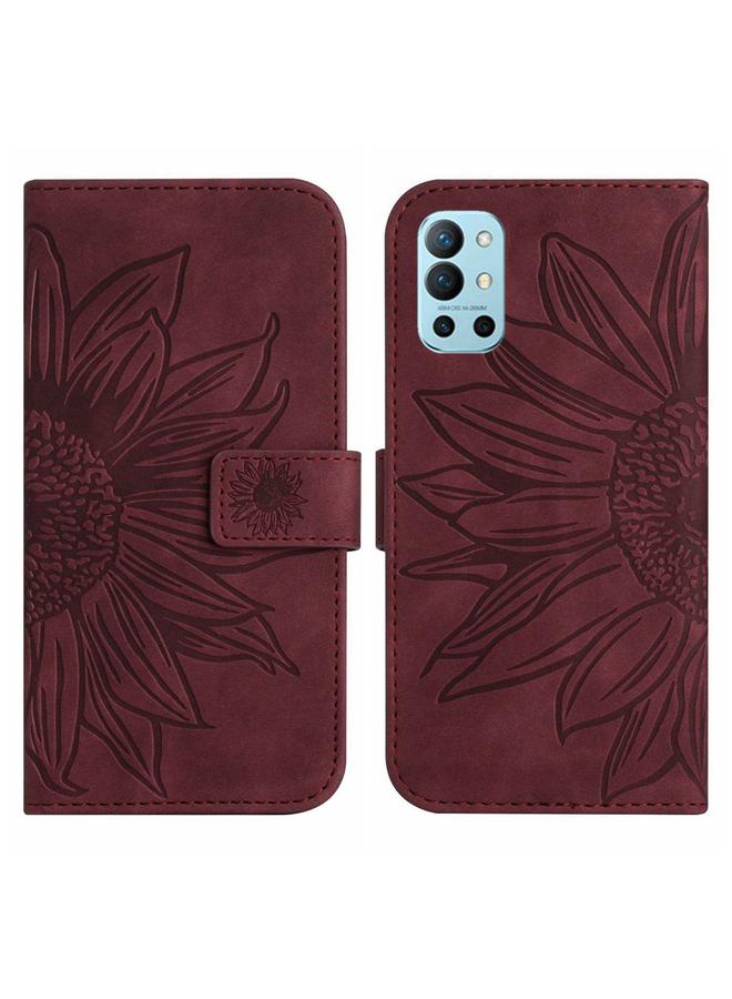erorex Case For OnePlus 10 Pro Skin Feel Sun Flower Pattern Flip Leather Phone Case with Lanyard - Image 2