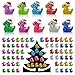 AWEELON 100PCS Christmas Glitter Mini Resin Ducks Luminous Miniature Figures Tiny Ducks Micro Landscape Garden Aquarium Dollhouse for Xmas Birthday Ornaments - Image 2