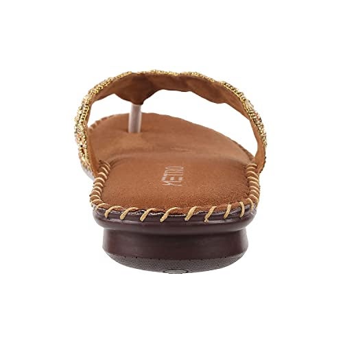 Metro Womens Synthetic Antic Gold Slippers (Size (7 UK (40 EU)) - Image 4