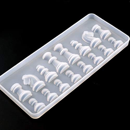 Snoogg Chess Resin Molds Set Including 12in Silicone Checker Chess Board and 3D Piece for Resin Mold/with Finger Cap, Dropper, Pouring Cup and Mixing Stick - Image 5