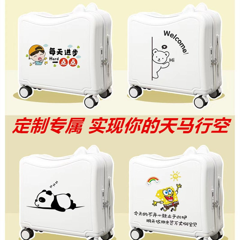 Cartoon Lightweight Kids' Carry-on Suitcase 18 inch with Password Lock - Image 3