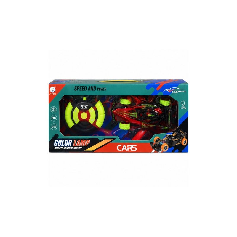 R/C Action Drive: Remote Control Racing Car Toy with Colour Lamp, Red and Black, for Children - Image 2