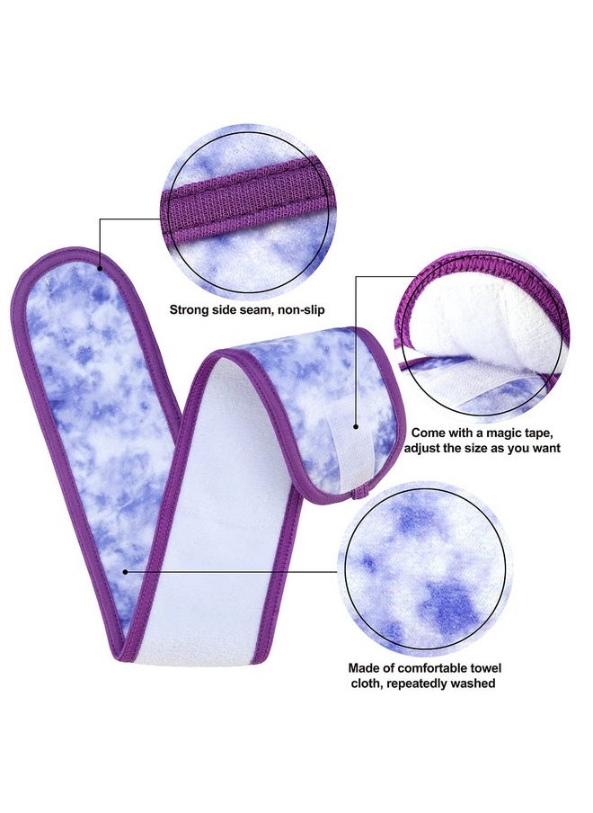 DENFANY - Spa Facial Headband, Terry Cloth Headband 4 Pack Ultra Soft Adjustable Skincare Headband For Face Washing, Shower, Facial Mask, Yoga - Image 1
