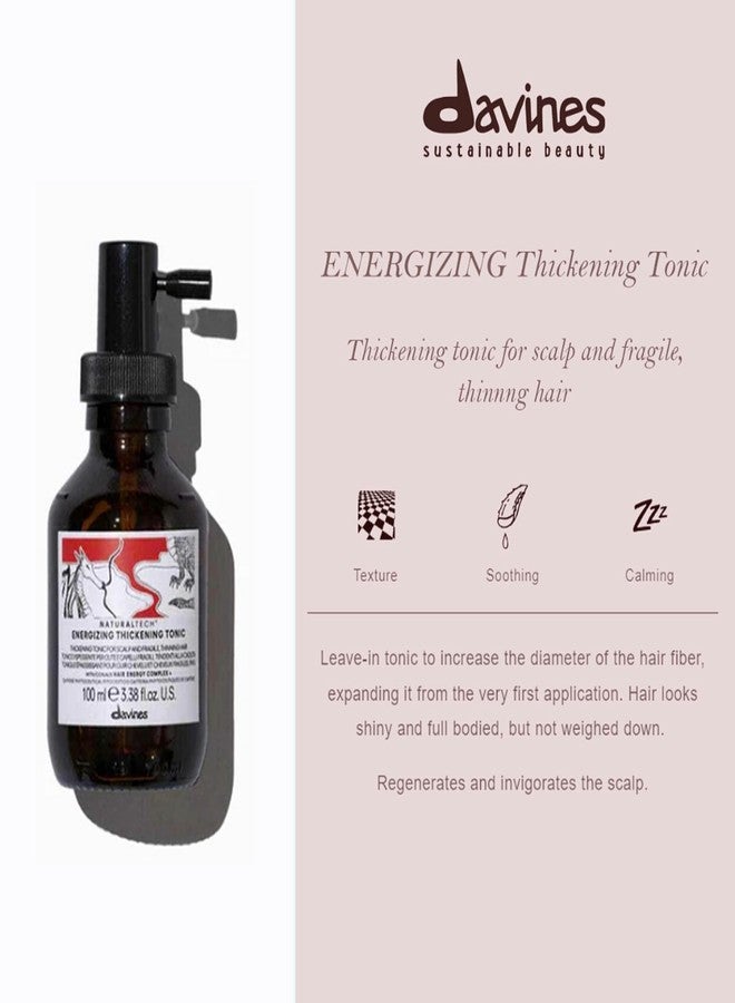 Davines Naturaltech ENERGIZING Thickening Tonic, Light Leave-In Treatment For Full-Bodied Shine, 3.38 Fl Oz - Image 3