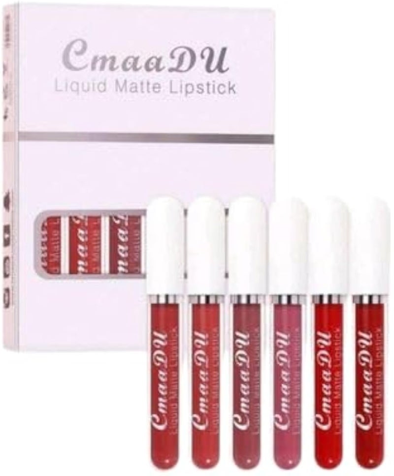6Pcs Smooth Lip Color Waterproof Matte Liquid Lipstick
