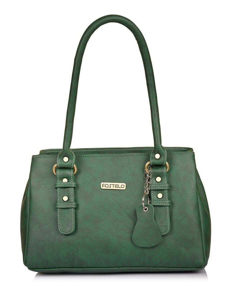 Fostelo Women's Riverside Satchel Tote Handbag for Women | Ladies Purse | Stylish Shoulder Bag | Gift For Women | Green - Image 1
