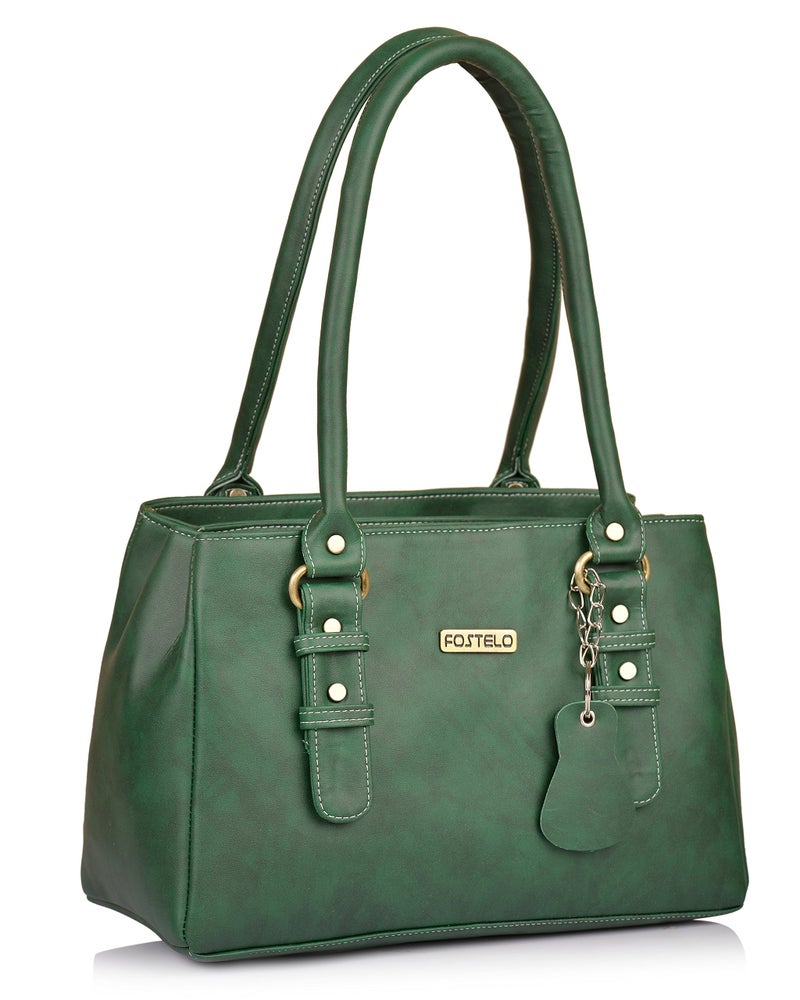 Fostelo Women's Riverside Satchel Tote Handbag for Women | Ladies Purse | Stylish Shoulder Bag | Gift For Women | Green - Image 2