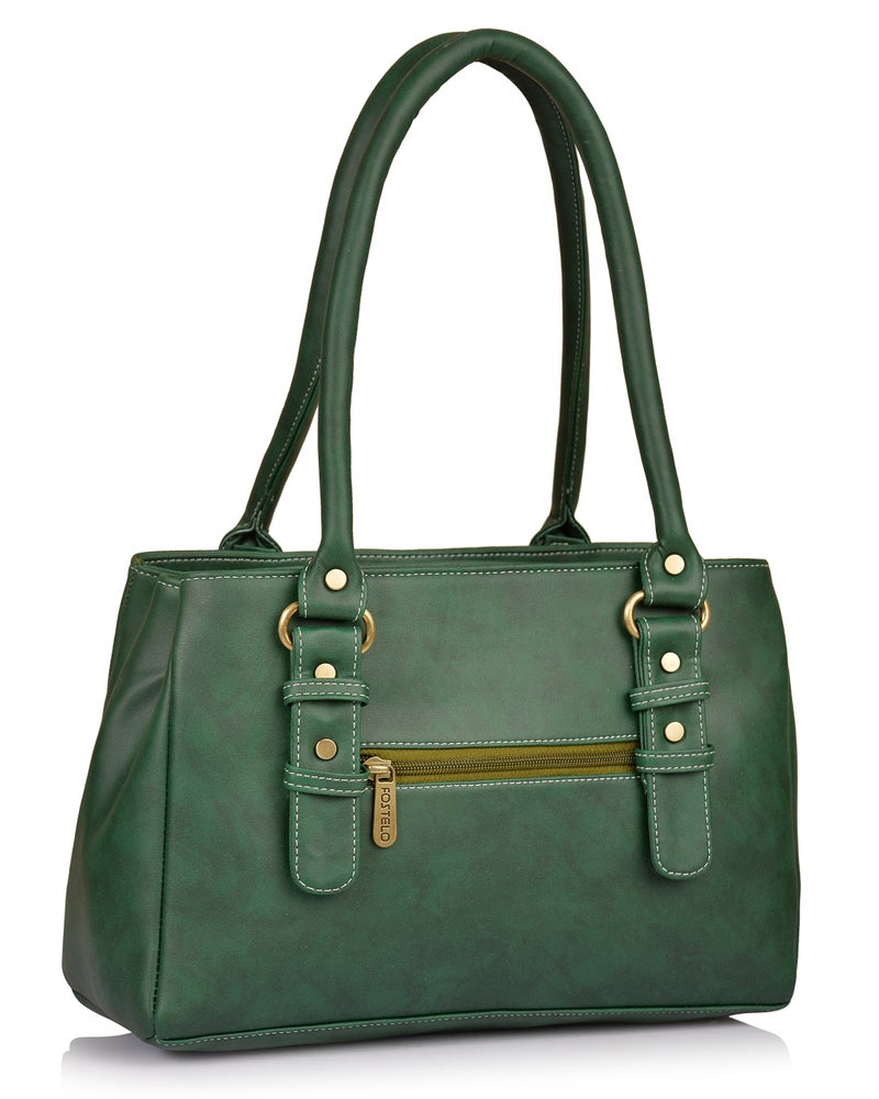 Fostelo Women's Riverside Satchel Tote Handbag for Women | Ladies Purse | Stylish Shoulder Bag | Gift For Women | Green - Image 3