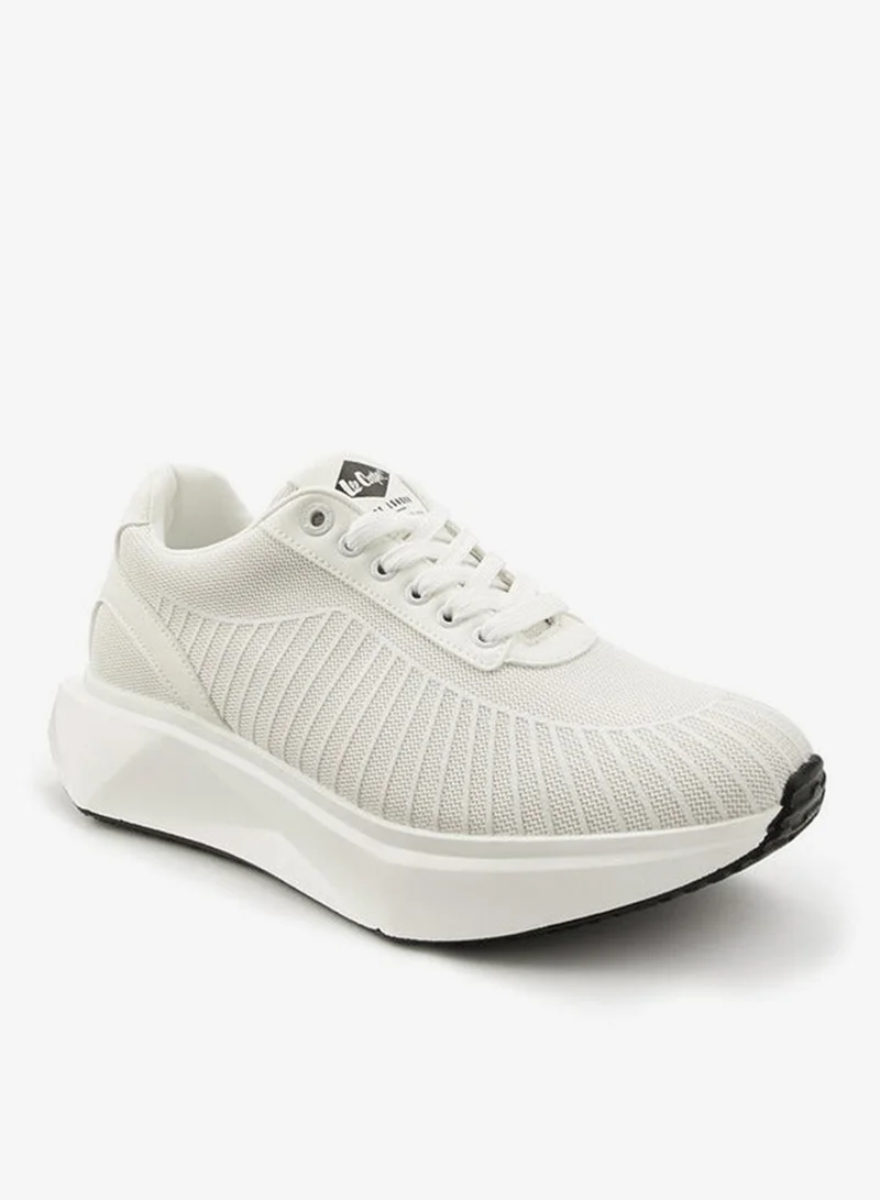 Lee Cooper WHITE Men's Striped Lace-Up Sneakers for Men | Best Price UAE