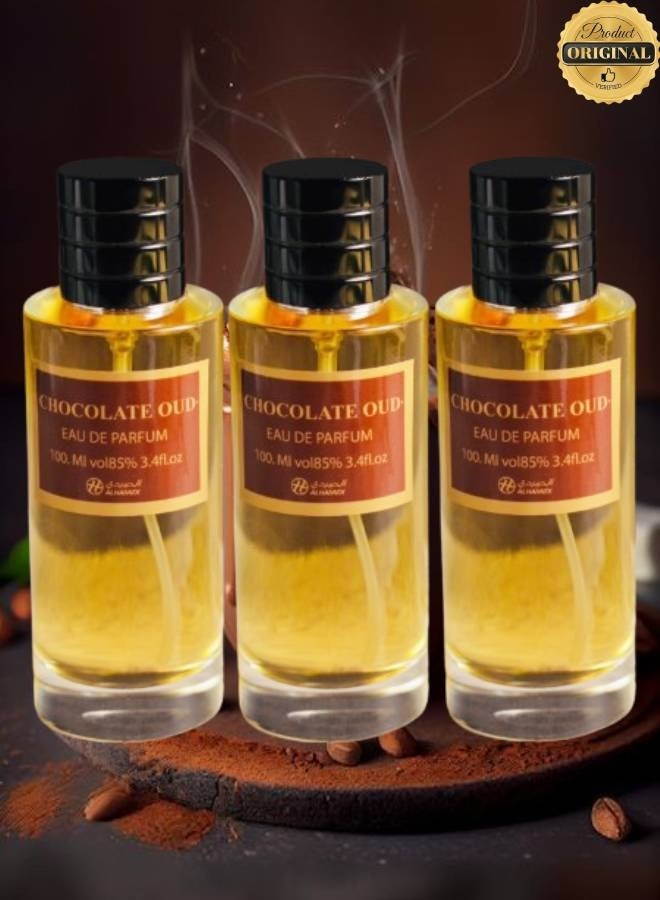الحميدي 3 قطع عطر تشكوليت عود 100 مل - Image 1