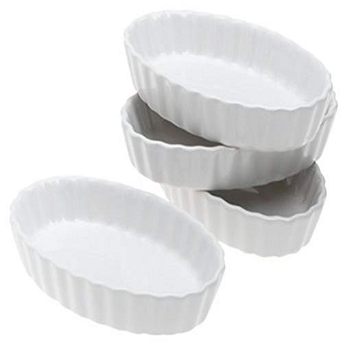 BonJour Chef’s Tools Porcelain Crème Brûlée Ramekin Set, 4-Piece, White - Image 2