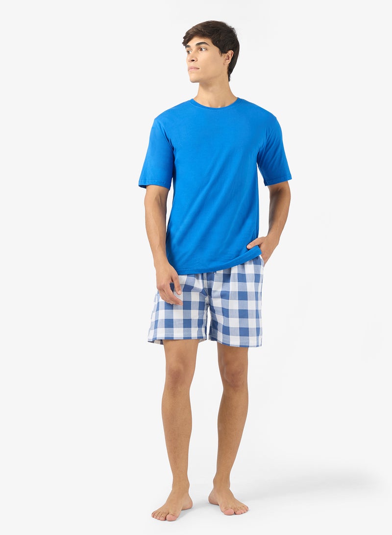 سفنتي فايف طقم بيجامة تي شيرت وشورت - Image 1