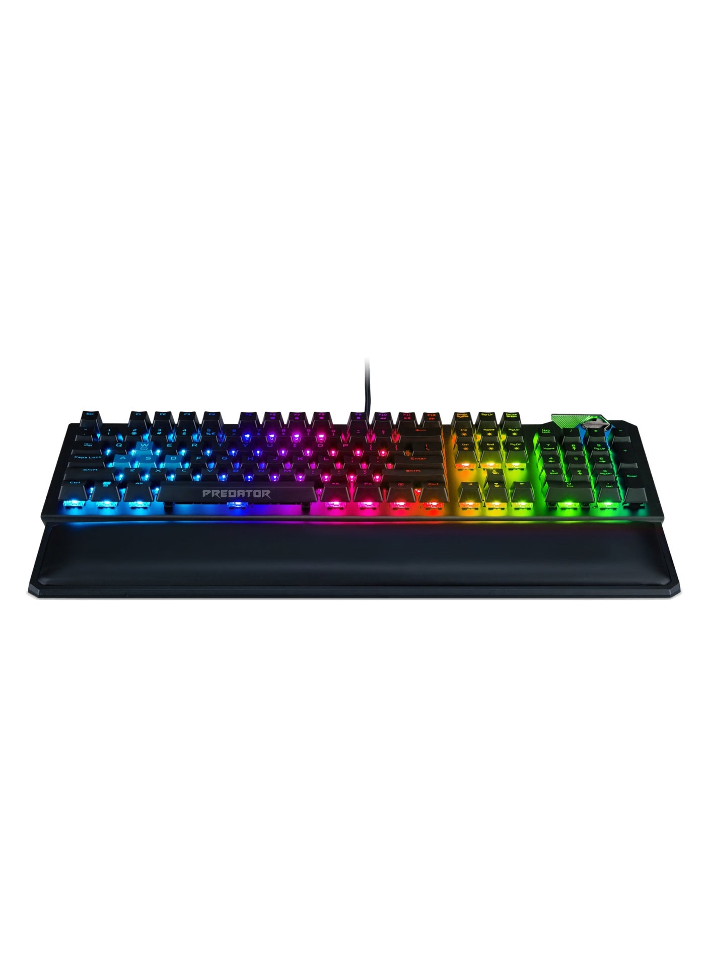 Acer Predator Aethon 700, RGB Mechanical Gaming Keyboard, US Layout, Adjustable Switch Toggle for Tactile / Linear Press, Volume Roller, 60M Keystroke, Predator QuarterMaster App, Black