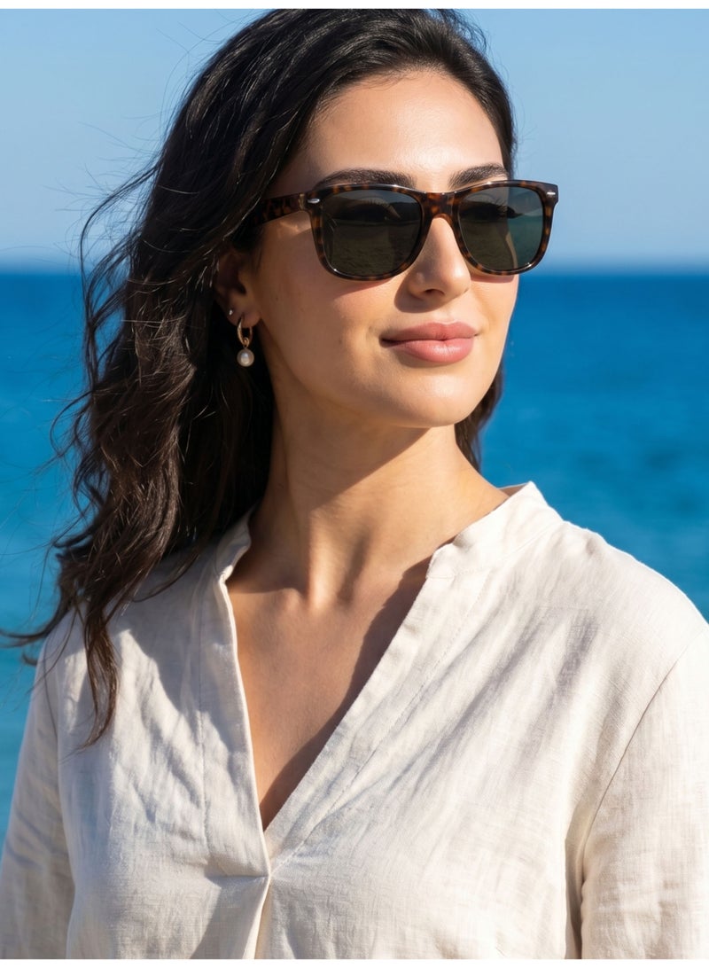 نظارات شمسية مربعة مستقطبة للجنسين، عدسات قيادة UV400، طراز كلاسيكي ريترو، تورتويز - Image 4