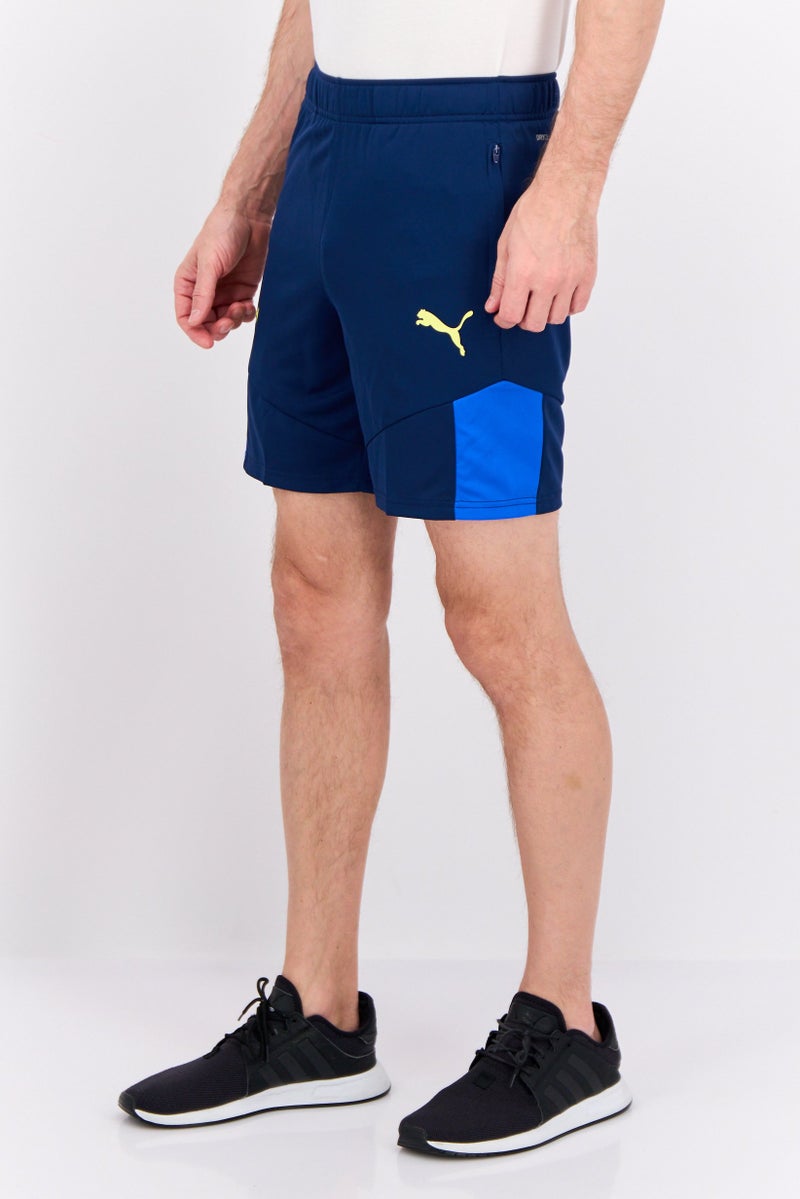 PUMA شورت تدريب رياضي للرجال من بومة x NJR، مزود بحبل سحب، أزرق داكن - Image 2