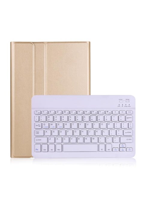 A860 Samsung Galaxy Tab S6 10.5 inch T860 T865 Detachable Bluetooth Keyboard Tablet Case with Pen Holder Elastic Strap Gold