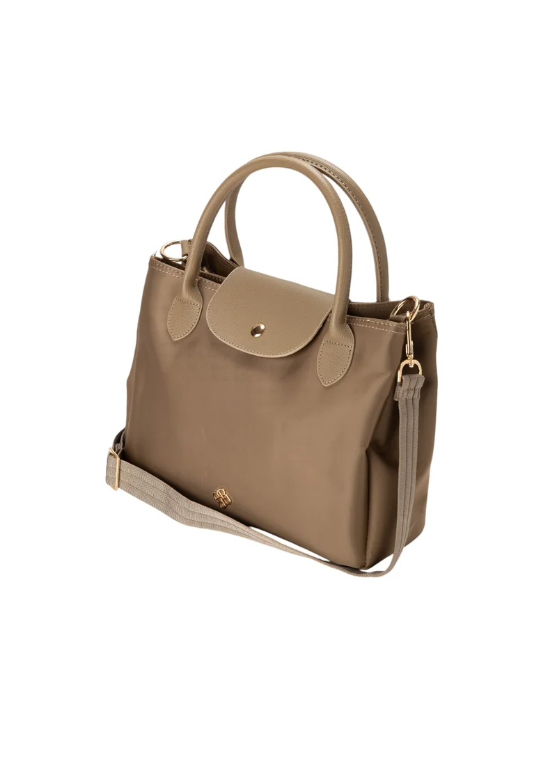 Bata Casual Top Handle Bag with Strap Beige