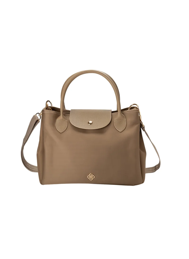 Bata Casual Top Handle Bag with Strap Beige