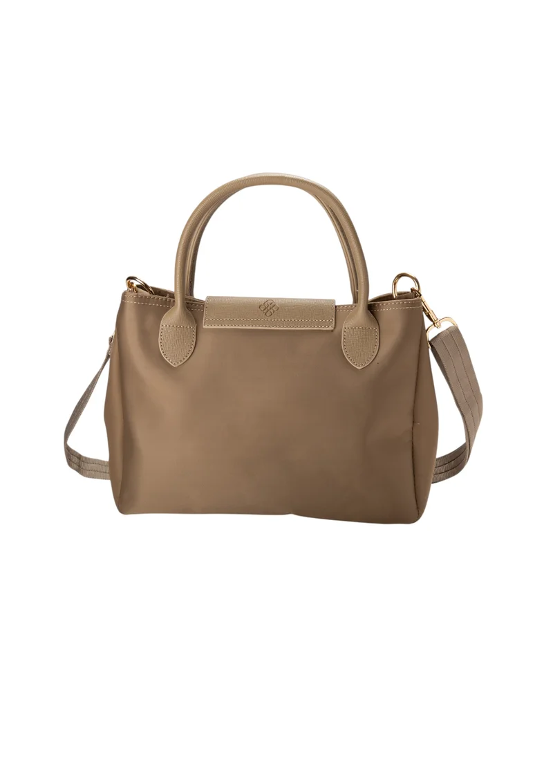 Bata Casual Top Handle Bag with Strap Beige