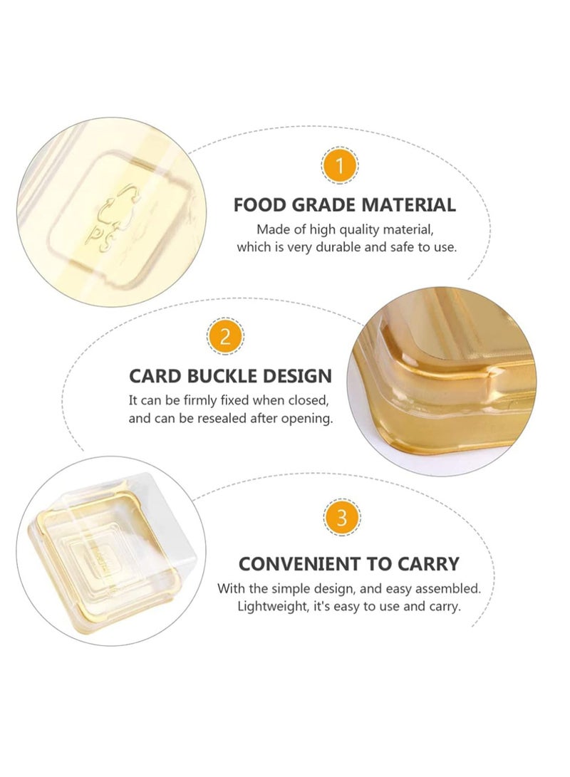 Zikra Mini Cake Box, 100 Pcs Clear Plastic Cookies Muffins Dome Box, Cupcake Mooncake Cookies Box with Clear Dome - Image 4